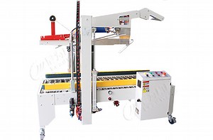 [Hot Item] Top and Bottom Carton Box Sealing Machine/ Paper Case Sealer/ Semi-Auto Carton Sealer