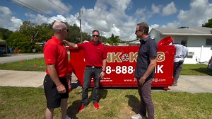 Junk duty? JUNK KING has it covered! As our renovations get messy during demolition, once again our eco-friendly junk removal partners at Junk King are on hand, and for the duration of the entire makeover, ensuring we have dumpsters we can fill with our junk, debris, and rubbish. All our waste will be taken away and sorted, recycled, or donated as much as possible, making our makeover as eco-friendly as possible. We couldn't do it without you, Junk King! | Military Makeover