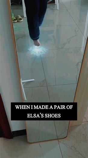 I Made Real-Life Elsa Shoes 💙👠#highheels #heels #viralvideo