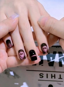 1M views · 9.4K reactions | Hermoso diseño de corazones con gel ojo de gato ✨ | Pretty Nails by Yaz | Facebook