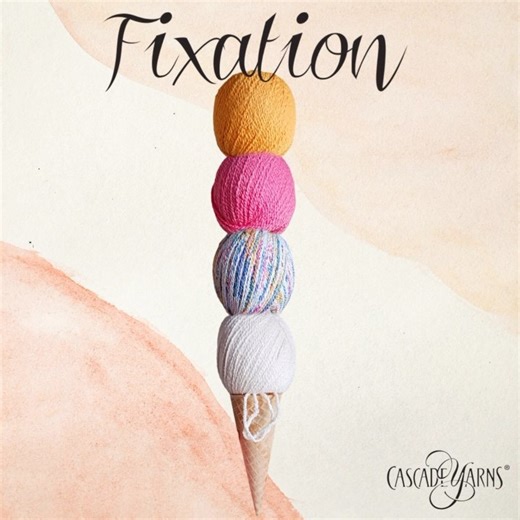 I scream, you scream, we all scream for Fixation! This yarn line is anything but vanilla. #Fixation is made from #cotton and elastic. Perfect for #summerknits #CascadeYarns #summer #icecream #summercrochet | Cascade Yarns
