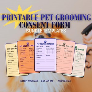 Printable Pet Grooming Consent Form | Pet Salon Agreement | PDF PNG Instant Download - Etsy Canada