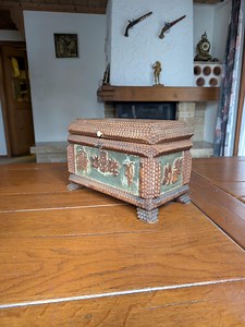 Antique Tramp Art Wooden Box 1880s Hand Carved - Etsy