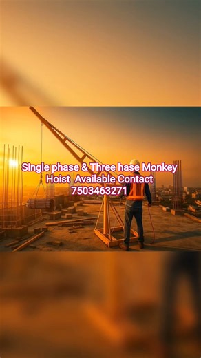 monkey hoist machine 500-300kg! monkey crane #construction #machine #ytshorts #shortvideo #shorts