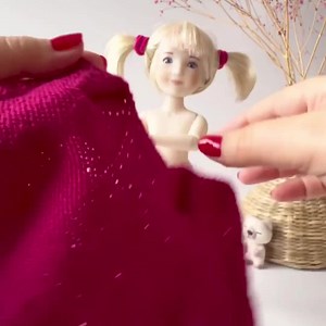 Ruby Red Merino Wool Doll Dress: Fits Paola Reina Siblies 13" Dolls - Etsy