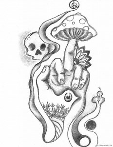 The Best 11 Creepy Psychedelic Trippy Coloring Pages