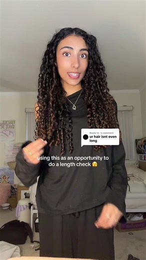 Replying to @. i kinda want to measure it to find out how many inches it is lol #grwm #curls #curlyhair #longhair #shrinkage