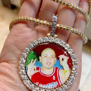 Custom Diamond 💎 Pic Pendant ready for pick-up 🌟 Shop #CapriJewelers #Arizona 🔥 #diamonds #custom #memories #pendant #chain #gold #pic #trending #jewelry #jewelryaddict | Capri Jewelers Arizona