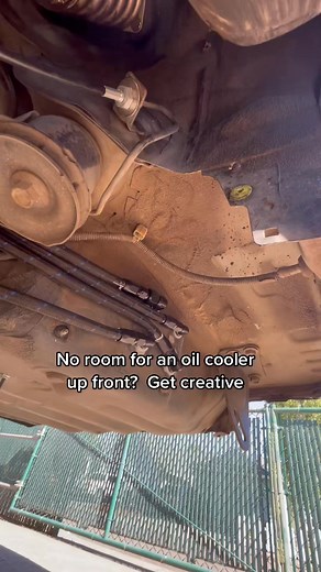 Remote mount with fans is slways a problem solver #fabrication #cartok #driftcar #racecar #kuhnhausenmetalconcepts #oilcooler #1jz #coolcar | Hudson Reynolds