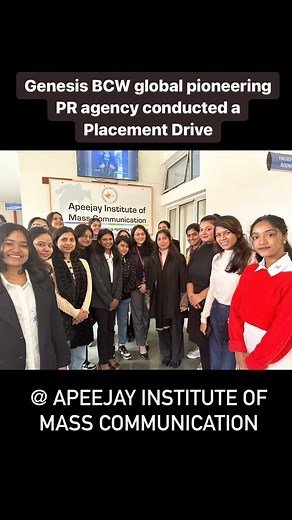 Genesis BCW, internationally awarded PR agency visited AIMC campus for the recent Placement Drive #apeejay #aimc #apeejaydwarka #ziddhainkuchpanneki placement #job #jobs #career #recruitment #hiring #training #college #masscommunication #education #students #motivation #placements #india #success #admission #programming #student #PR #genisisbcwmember #jobinterview #learn | Apeejay Institute Of Mass Communication | Facebook