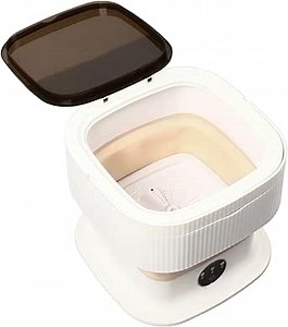 Portable Washing Machine 10L Foldable Compact Mini Washer with Spin Dryer for Baby Clothes Underwear Washing in Apartment Dorm Camping RV Travel