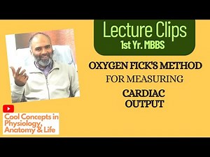 What is the Oxygen Fick's Method of Cardiac output estimation | 1st Year MBBS | Guyton | Physiology