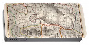 Celestial Map - Map of the Constellations - Cetus, Eridanus, Monstrum Marinum - Astronomical Chart Portable Battery Charger by Studio Grafiikka