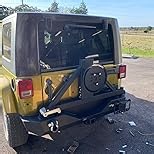 EAG Rear Bumper with Tire Carrier Fit for 07-18 Wrangler JK