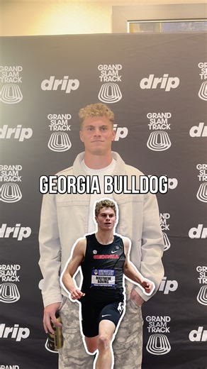 Call it fate — Matthew Boling reps Georgia and has the perfect four-legged friend to prove it 🐶❤️ | Grand Slam Track
