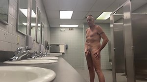 Road side rest area jack off, but why do it in a stall when you can stand in the open and jack?