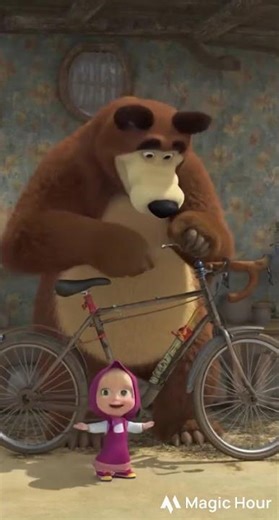 Masha and the Bear on a fun-filled bike adventure #masha