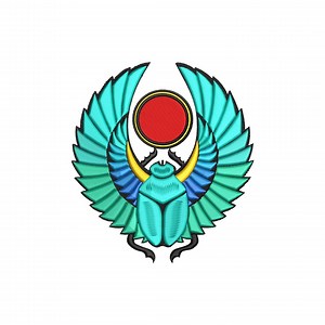 Egyptian Scarab Embroidery Design – Winged Beetle With Sun Disk Machine Embroidery File – Ancient Symbol of Rebirth – Instant Download - Etsy
