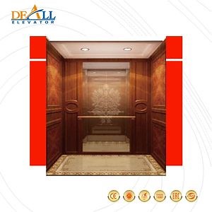 [Hot Item] Luxury Wooden Passenger Elevator with Mirror Stainless Steel Ceiling