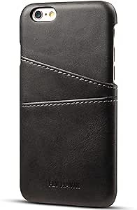 Wallet Case Compatible iPhone 6, Slim Thin PU Leather Back Case Cover with 2 Credit Card Slots for Apple iPhone 6s 4.7 inches Black