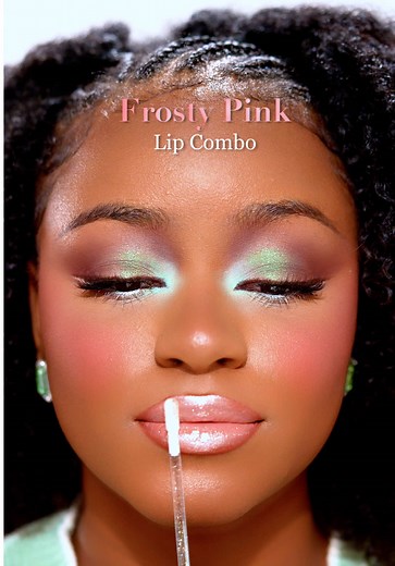 Frosty Pink Lip Combo 💖❄️ Products used: @Sweed Beauty Lip Liner - Missy And Satin Eyeliner - Eyeliner - euphoria silver @Anastasia Beverly Hills Lip Velvet- PEACHY NUDE and Lip Gloss - Honey Diamond . . #frostymakeup #makeuptutorial #lipcombo #holidaymakeup