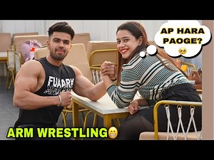 ARM WRESTLING WITH FITNESS GIRL😳| KON JEETEGA?😱BADRI FITNESS