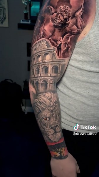 Atlas Holding the World Tattoo Design by Drew