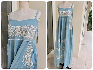 Hand Embroidery Mexican Inspired Maxi Dress, Cotton Tube Dress, Bohemian Dress, Bridesmaid Beach Dress, Swim Cover Up - Etsy Canada