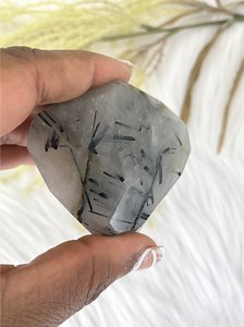 Tourmaline Quartz Freeform - Tourmalinated Quartz Geometric Freeform - 52MM Black Tourmaline in Quartz Free Form - 210G Schorl in Quartz - H - Etsy Canada