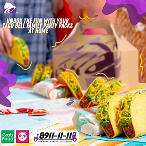 18 reactions | Have a fun and safe unboxing at home with Taco Bell Family Party Packs! Order one today. | Taco Bell Philippines | Facebook