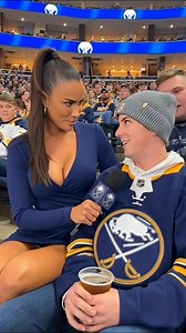 NHL Reporter Fan Interview - KeyBank Center #nhl #nhlhighlights #buffalosabres #funnyvideos #funny A Buffalo Sabres in-arena reporter slips on a step at KeyBank Center and falls straight into a fan’s lap. When she notices him blushing, she leans in with a ruthless tease about this not even being “the dirty part yet,” sending him into a complete shutdown. Pure Sabres energy, bold flirt chaos, and a viral Buffalo moment built for NHL fans who love brutal, unforgettable arena reactions. | Slidur