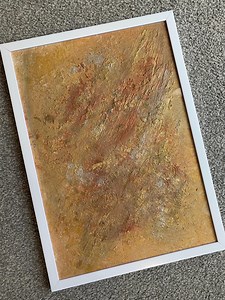 Christmas Wall Art Poster | Gold Orange in White A3 Frame - Etsy Australia