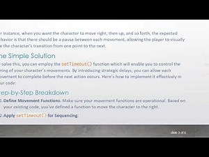 How to Wait for Actions to Complete in JavaScript Game Movement