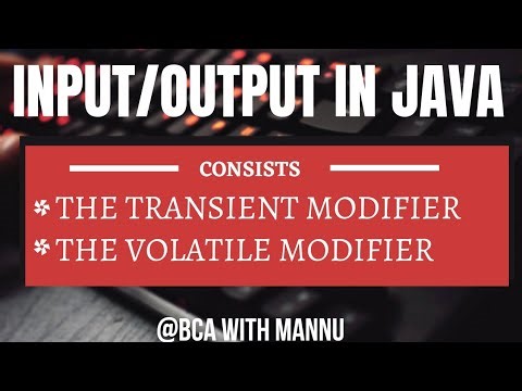 The Transient Modifier & The Volatile Modifier ||‪@BCAwithMannu‬ ||