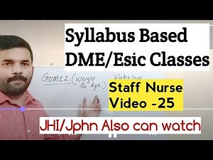 Syllabus Oriented Classes Starting For DME/ESIC Staff Nurse & JHI JPHN/Kerala Psc/Nurse Queen