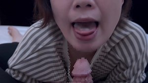 Her gokkun blowjob is stringy and plentiful in her mouth&period;