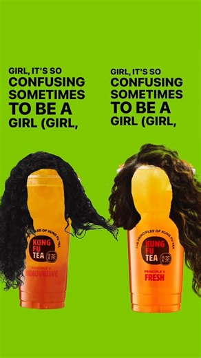Our Mango Green Tea and our Passion Fruit Green Tea knows exactly how Charlie XCX & Lorde feel in The Girl, So Confusing #brat #boba #bubbletea #bobagang #KFT #milktea #bobabesties #americasbubbletea #bobamilktea #bobatea #bobalife #bobaaddict #bobarista #bobatime #bubbletealover #bubbleteatime | Kung Fu Tea