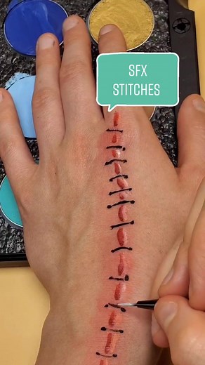 DIY Fake Stitches Makeup Tutorial | Learn On TikTok