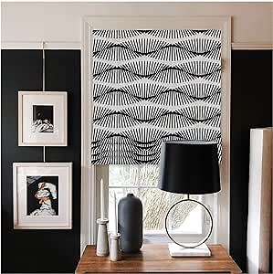 Modern Geometric Pattern Print Scandinavian Roman Shade