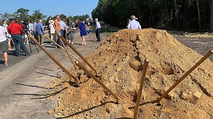 Mayor Bill Saffo talks about future roundabout at River Road and Independence Boulevard
