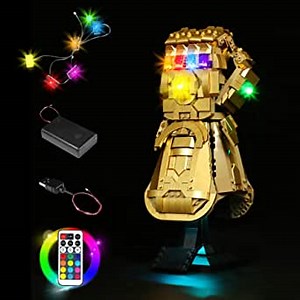 BrickBling Led Light Compatible with Lego Infinity Gauntlet 76191 Building Blocks Model, RGB Remote Control Version Lighting for Adult (No Model)