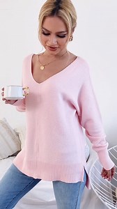 Watch women v neck pullover sweater on Amazon Live