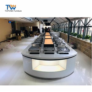 [Hot Item] Buffet Counter Hotel Self Service Table Customized Buffet Equipment Counter Bar Table