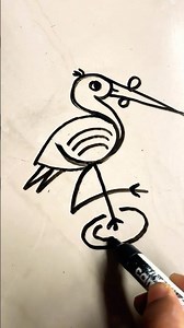 🦩💞✅//Hhw to draw bogula #bagula #bird #howto #art #trend #drawing #viral #gemini