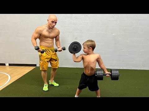 How to become STRONG?! 5 Year Old Boy Lifts Heavy Weights