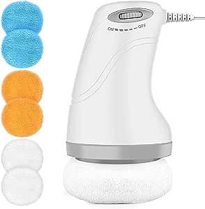 Body Sculpting Machine - Cellulite Massager with 6 Pads, Lymphatic Drainage Massage with Vibration & Rotation, Electric Body Massager for Abdomen/Love Handles/Butt/Legs/Back/Arms