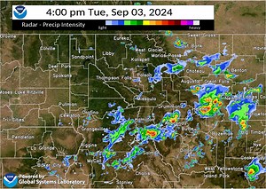 On deck for today, Labor Day, Sept 2: Thunderstorms will develop throughout the day and move from central Idaho into western Montana by later this afternoon. Showers and thunderstorms will continue through Tuesday. The animation here shows one forecast model's predicted timing and path of thunderstorms today through Tuesday. What to expect from thunderstorms today: ✅Wind gusts of at least 40 mph. Note: there is a 40% probability that gusts could exceed 50 mph. ✅Abundant lightning, with possible 