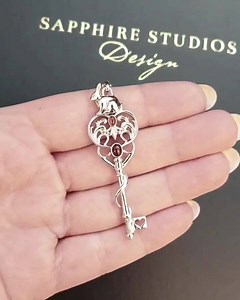 'Down The Rabbit Hole' natural garnet necklace 🐇❤️ The Alice In Wonderland Collection - www.sapphirestudiosdesign.com/Alice-in-Wonderland | Sapphire Studios Design