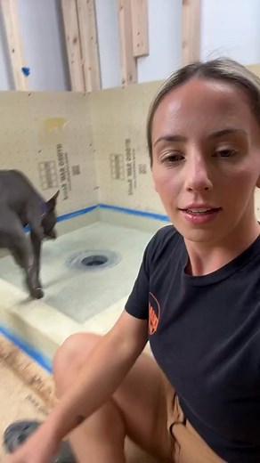 Liquid waterproofing membrane over a mud pack shower pan with a bonding flange drain | Schannon Tilechick