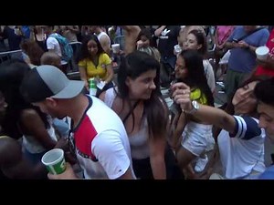 BRAZILIAN GIRLS PARTY AT BRAZIL CARNIVAL CULTURE CELEBRATION STREET PARTY NEW YORK CITY